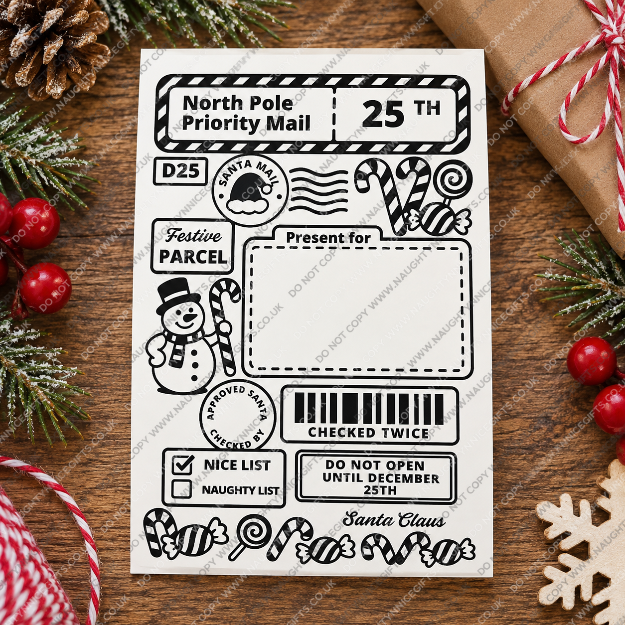 Christmas Shipping Labels – Snowman Design | Personalised or Blank ⛄